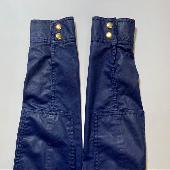 J. CREW Downtown Waxed Cotton Field Jacket Blue - Picture 9 of 12